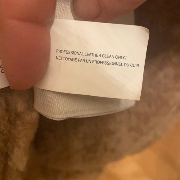 Vintage Aviation Brown leather and Beige Shearling GAP  jacket in size SMALL - Picture 5 of 7